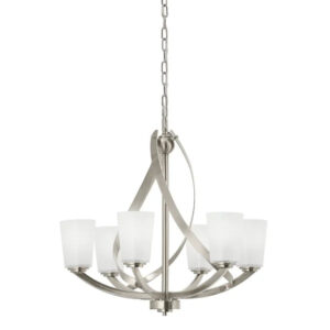 34693 Layla 6-Light Brushed Nickel Transitional Chandelier
