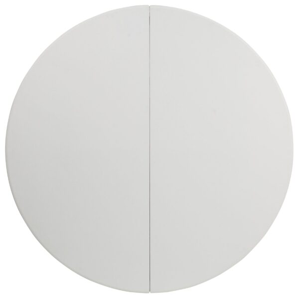 Flash Furniture Scarborough 5-Foot Round Bi-Fold White Plastic Folding Table with Carrying Handle - Image 15