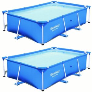 8.5ft x 5.6ft x 2ft Pro Rectangular Above Ground Swimming Pool (2 Pack)