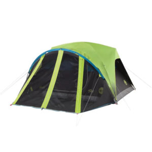 Carlsbad 4 Person Dome Tent with Screen Room   Grey/Bright Green