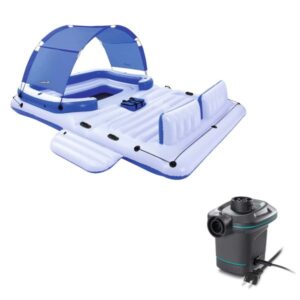 CoolerZ Tropical Breeze 6 Person Floating Raft   Electric Air Pump