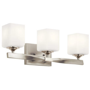 55002NI Marette 22.75-in 3-Light Brushed Nickel Modern/Contemporary Vanity Light