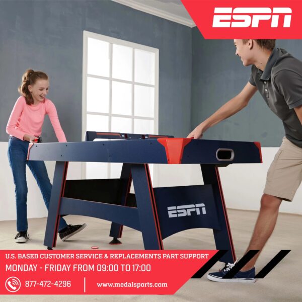 ESPN Air Powered Hockey Table with Overhead Electronic Scorer, 60  x 32  x 32 - Image 11