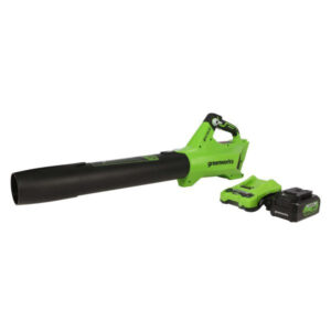 BL24L410 24-volt 450-CFM 110-MPH Brushless Handheld Cordless Electric Leaf Blower 4 Ah (Battery   Charger Included)