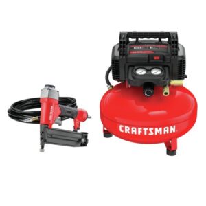 6 gal Pancake Portable Brad Nailer and Air Compressor Combo Kit 150 psi 0.8 HP