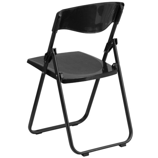 Flash Furniture 6 Pack HERCULES Series 500 lb. Capacity Heavy Duty Black Plastic Folding Chair with Built-in Ganging Brackets - Image 24
