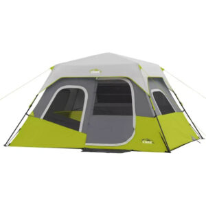 CORE Equipment Instant 6 Person Cabin Tent, Green/Gray