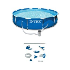 12  x 30  Metal Frame Swimming Pool w/ Filter Pump   Pool Maintenance Kit