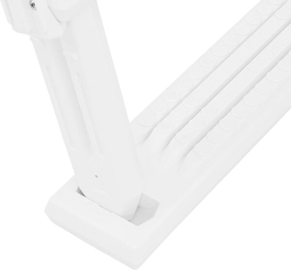 Deluxe Above-Ground Pool Ladder A-Frame Swimming Non-Sliip Step Ladder, White - Image 4