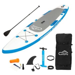 Campingsurvivals 11  Inflatable Stand Up Paddle Board   Durable Lightweight with Stable Wide Stance, Blue/White