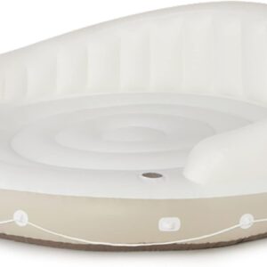 Canopy Island Inflatable Pool Float: Comfortable Lounge Surface – Built-in Cup Holders – Detachable Sunshade – 440lb Max Weight Capacity – 78.5" x 59"