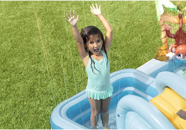 Inflatable Jungle Adventure Play Center – 96′′ x 78′′ x 28′′ – Kiddie Pool for Ages 2 and Up - Image 3
