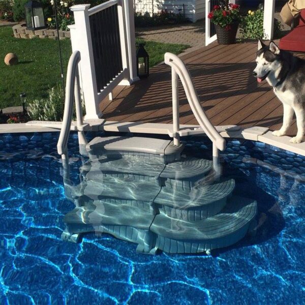 Confer Plastics CCX-AG 4-Step Above Ground Pool Grand Entry Steps - Image 9