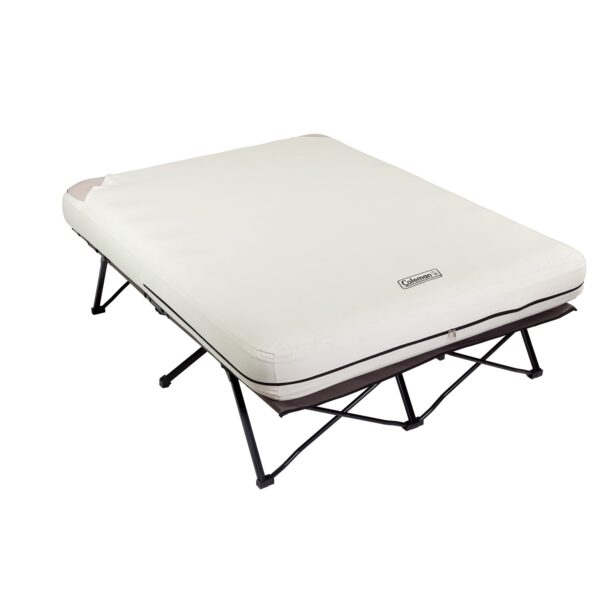 Cot and Thick Queen Air Mattress Combo Side Tables, Pump Included - Image 8