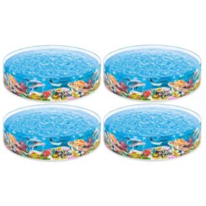 8ft x 8ft x 18in Deep Sea Blue Snapset Kids Instant Swimming Pool (4 Pack)