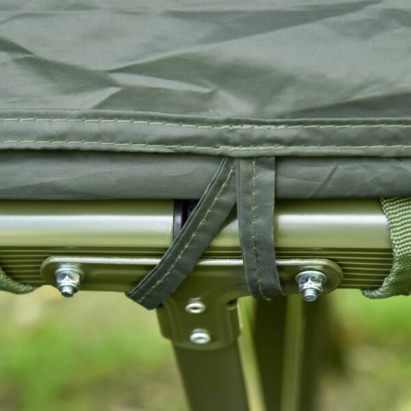 Extra Large Compact Pop Up Portable Folding Outdoor Elevated Camping Cot Tent Combo Set in Dark Green - Image 12