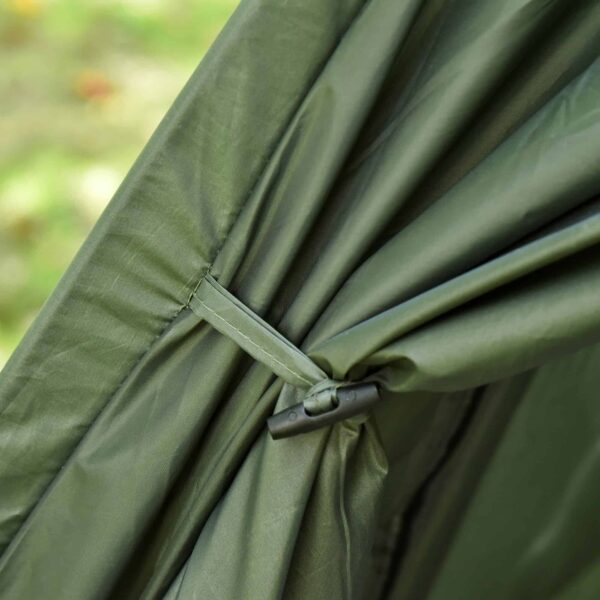 Extra Large Compact Pop Up Portable Folding Outdoor Elevated Camping Cot Tent Combo Set in Dark Green - Image 13