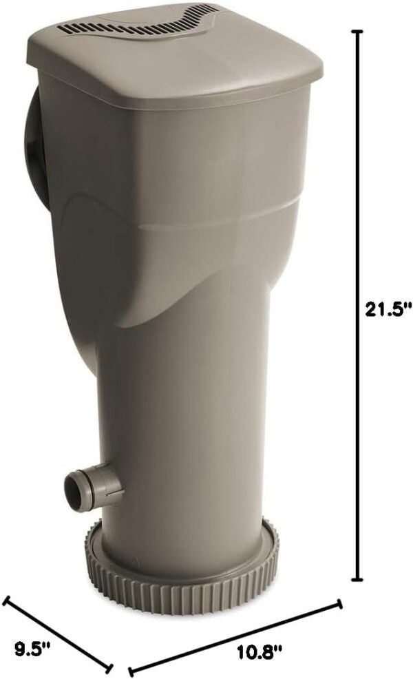 Gallons Per Hour 2 in 1 Filter Pump and Skimmer System with Clamps and 1.5 Inch Hose Fitting for Above Ground Swimming Pools - Image 3