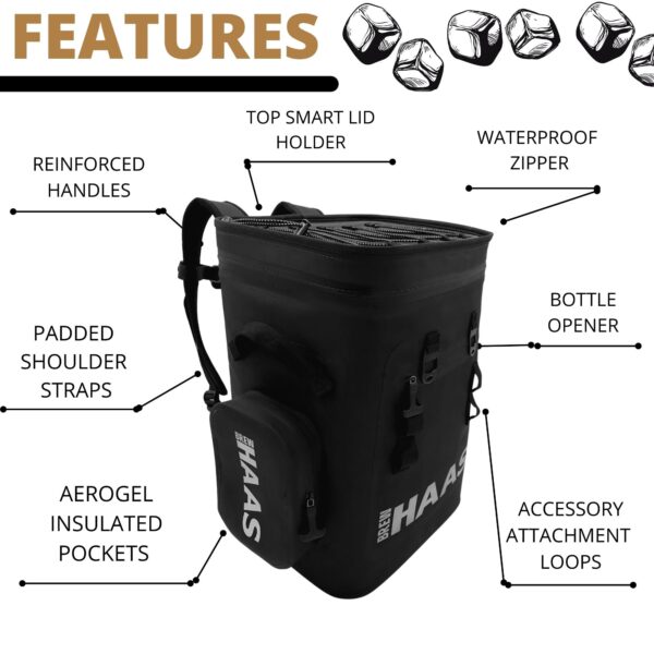 BREW HAAS Backpack Cooler   THE FUELER   36 Cans - Image 11