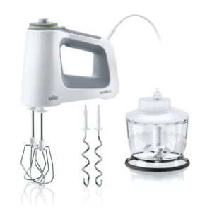 Braun Electric Hand Mixer, 9-Speed, Lightweight with Soft Anti-Slip Handle, White