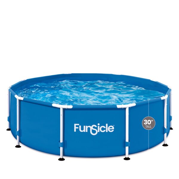 Funsicle 10ft x 30in Round Activity Above Ground Pool with SkimmerPlus Filter Pump, Age 6   up - Image 8