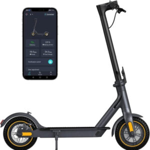 1PLUS Electric Scooter 10  Solid Tires 600W Peak Motor Up to 20Miles Range and 19Mph Speed for Adults