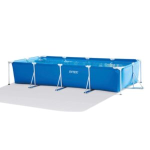 28273NP 14.75  x 86  x 33  Rectangular Frame Above Ground Outdoor Backyard Swimming Pool, Blue
