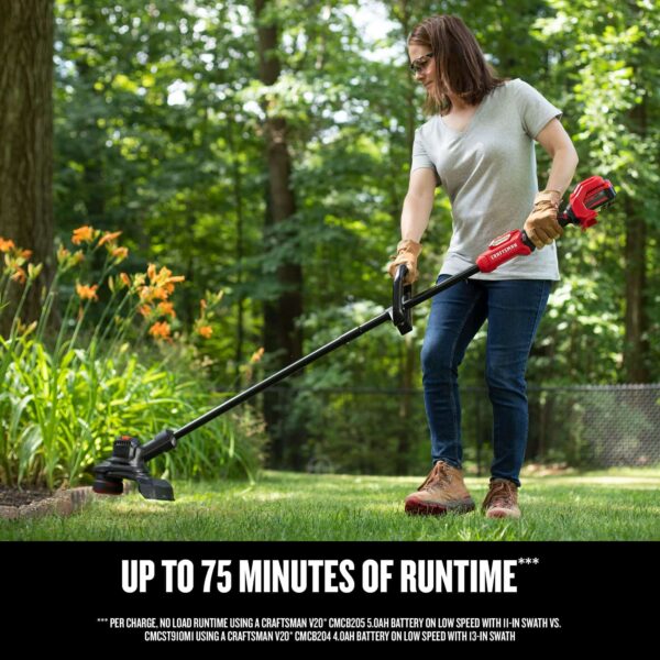 Brushless RP 20-volt Max 13-in Straight Shaft Battery String Trimmer 5 Ah (Battery and Charger Included) - Image 19