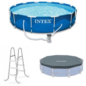 12 x30  Swimming Pool w/ Pump, Pool Ladder for 42” Wall,   12’ Cover