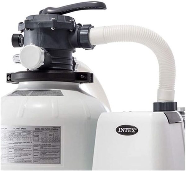 16 Inch 3,000 GPH Above Ground Pool Sand Filter Pump with Automatic Timer, GFCI, and 6 Function Control, Gray - Image 12