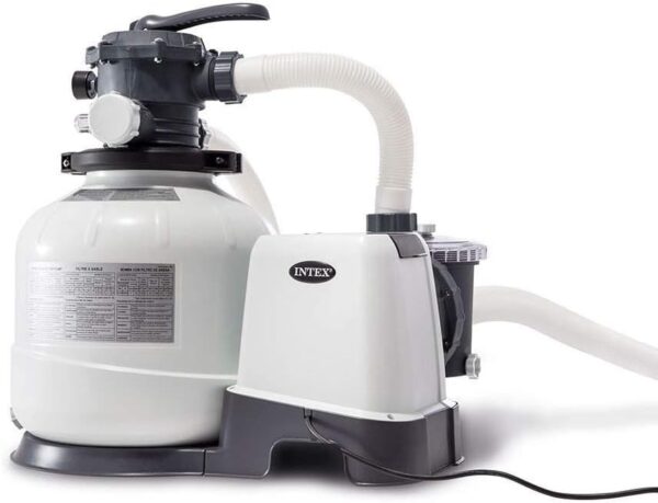 16 Inch 3,000 GPH Above Ground Pool Sand Filter Pump with Automatic Timer, GFCI, and 6 Function Control, Gray - Image 2