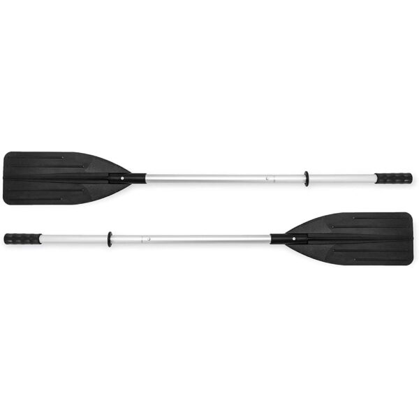 Excursion 4 Inflatable Rafting Fishing 4 Person Boat Set with Oars and Pump - Image 23