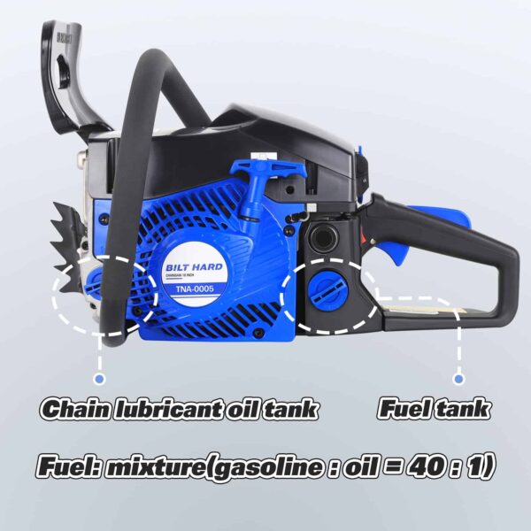 BILT HARD 18 Inch Gas Chainsaw, 46cc 2.2 HP Gas Power Chain Saw with Automatic Oiler, 2-Cycle Engine, Petrol Handheld Gasoline Chainsaws - Image 13