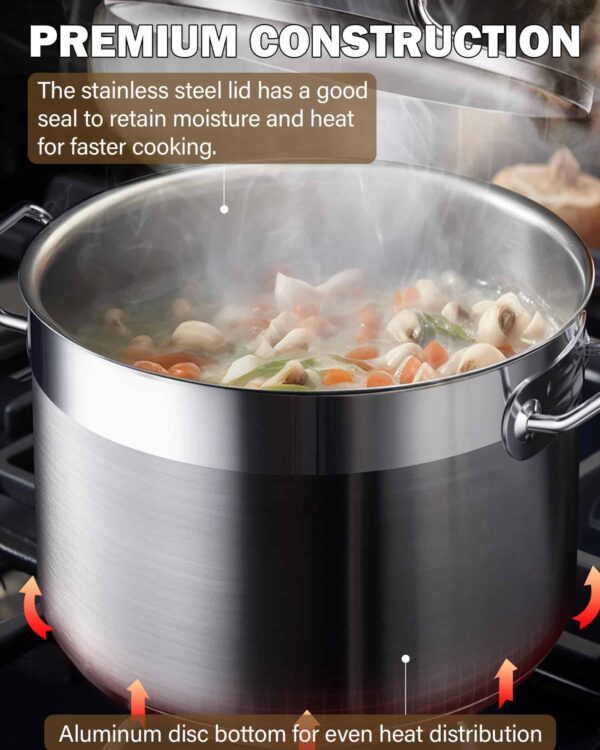 Cooks Standard 02616 Professional Grade Lid 30 Quart Stainless Steel Stockpot, Silver - Image 11