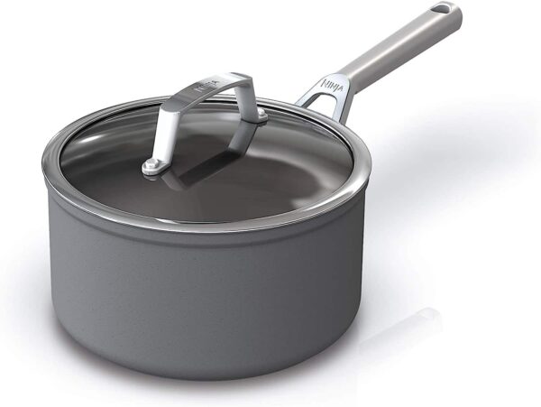 C30235 Foodi NeverStick Premium 3.5-Quart Saucepan, Slate Grey - Image 9