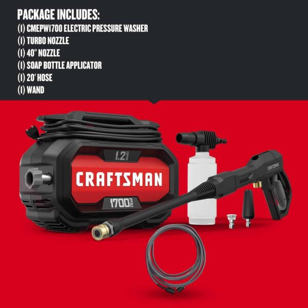 Electric Pressure Washer, Cold Water, 1700-PSI, 1.2-GPM, Corded (CMEPW1700) - Image 9