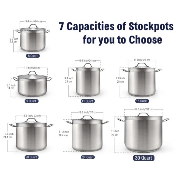 Cooks Standard 02616 Professional Grade Lid 30 Quart Stainless Steel Stockpot, Silver - Image 14
