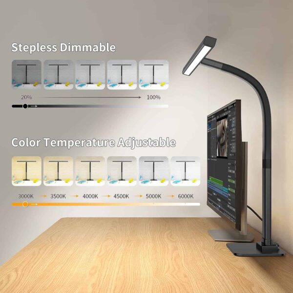 EppieBasic Led Desk Lamp, Architect Desk Lamps for Home Office   Black - Image 13