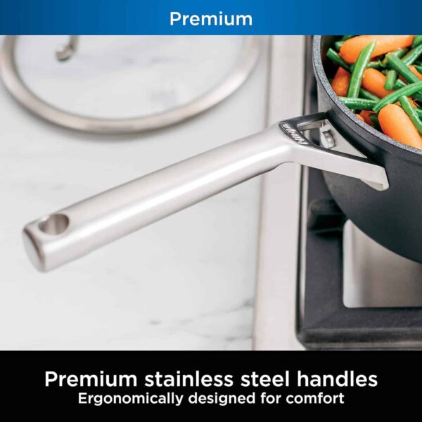 C30235 Foodi NeverStick Premium 3.5-Quart Saucepan, Slate Grey - Image 16