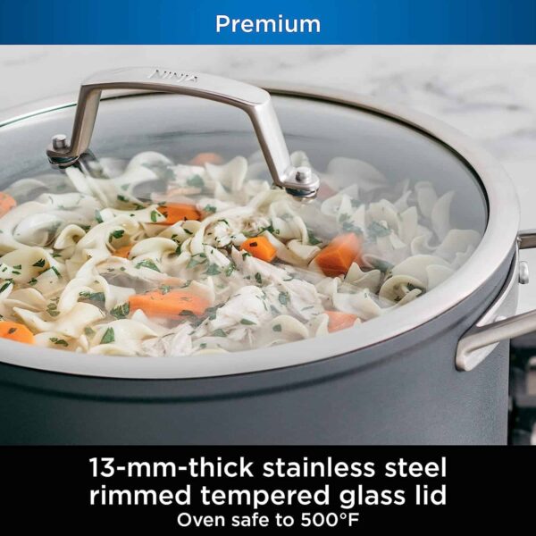 C30235 Foodi NeverStick Premium 3.5-Quart Saucepan, Slate Grey - Image 13