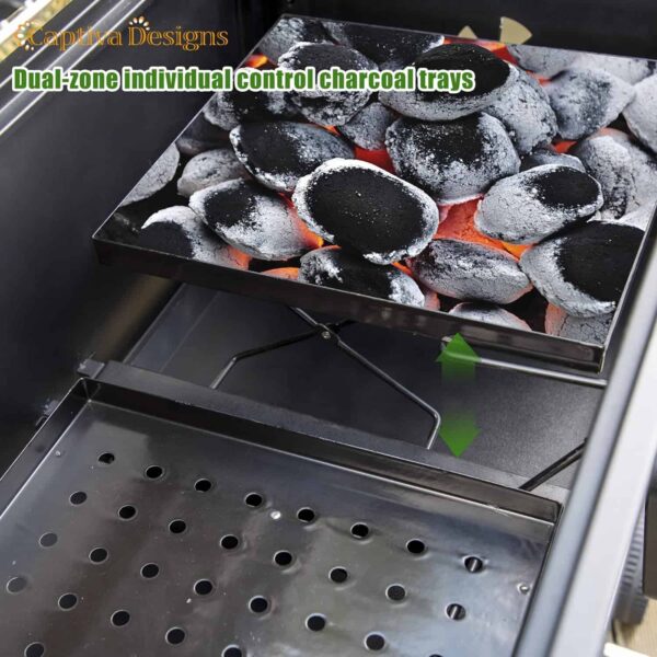 Captiva Designs Extra Large Charcoal BBQ Grill with Oversize Cooking Area(794 sq.in.) - Image 12