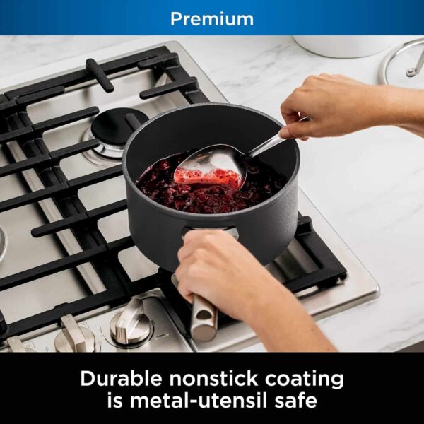 C30235 Foodi NeverStick Premium 3.5-Quart Saucepan, Slate Grey - Image 11