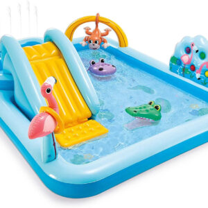 Inflatable Jungle Adventure Play Center – 96′′ x 78′′ x 28′′ – Kiddie Pool for Ages 2 and Up