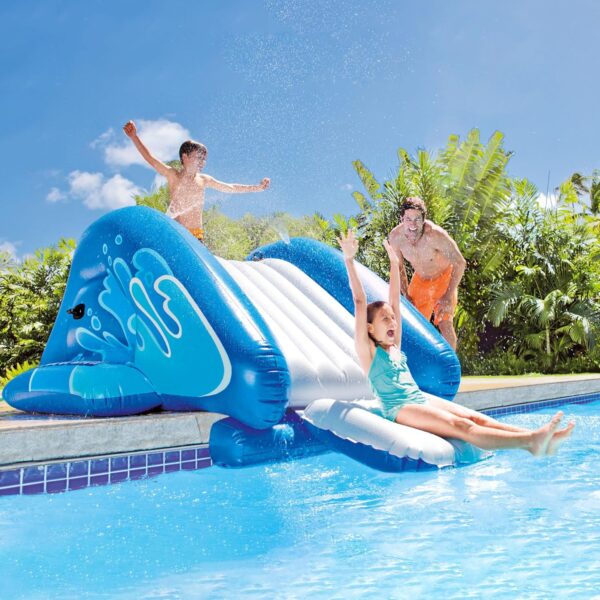 Kool Splash Inflatable Water Slide Swimming Pool Play Center with Built in Sprayers for Kids and Adults, Ages 6 and Up, Blue - Image 6