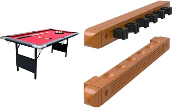 Fairmont 6 Ft Portable Pool Table, Adults Folding Billiards Tables for Game Room with Easy Foldable Storage, Includes Full Set of Billiard Balls, Cues, Chalk & Brush - Image 3