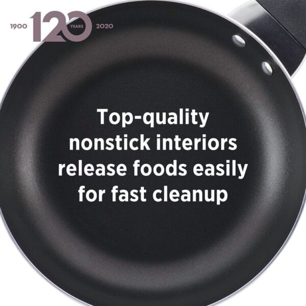 Farberware Dishwasher Safe Aluminum Nonstick Cookware Set, 15-Piece   Black - Image 24