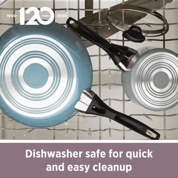 Farberware Dishwasher Safe Aluminum Nonstick Cookware Set, 15-Piece   Black - Image 22