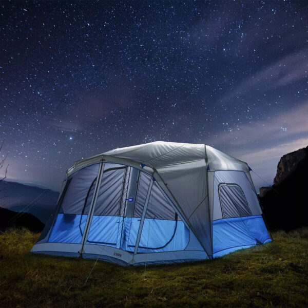 Core Equipment Lighted 10 Person Instant Cabin Tent with Screen Room - Image 19