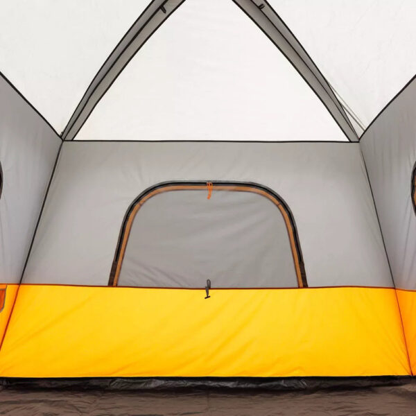 Core Equipment 6 Person Straight Wall Tent   Orange - Image 17