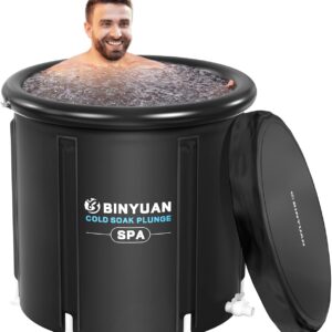 XL Ice Bath Tub for Athletes With Cover 99 Gal Cold Plunge Tub for Recovery, Multiple Layered Portable Ice Bath Plunge Pool Suitable for Gardens, Gyms and Other Cold Water Therapy Training